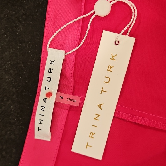 💕TRINA TURK💕 Nolita Pant ~ Silverlake Satin Trina Pink 8 NWT - Picture 10 of 12